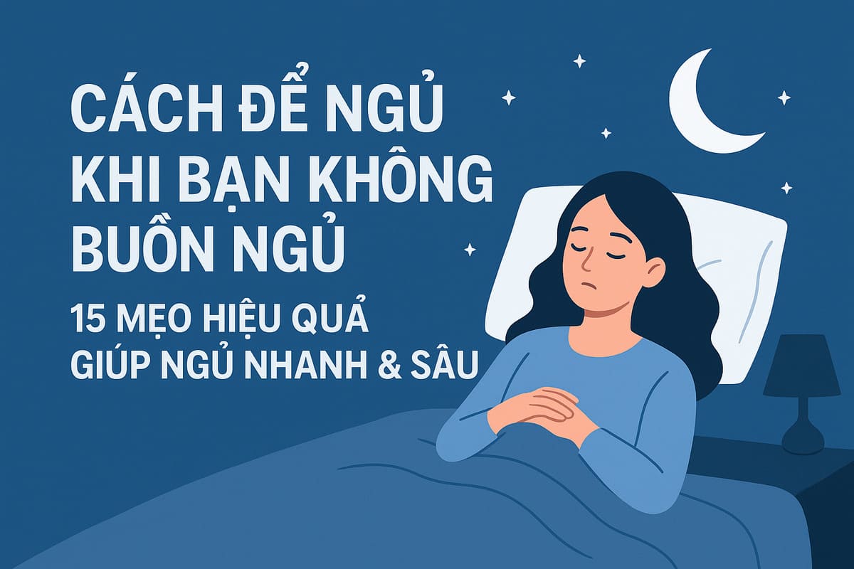 Cách để ngủ khi bạn không buồn ngủ - 15 mẹo hiệu quả giúp ngủ nhanh & sâu