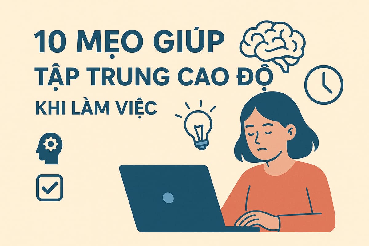 10 Mẹo Giúp Tập Trung Cao Độ Khi Làm Việc