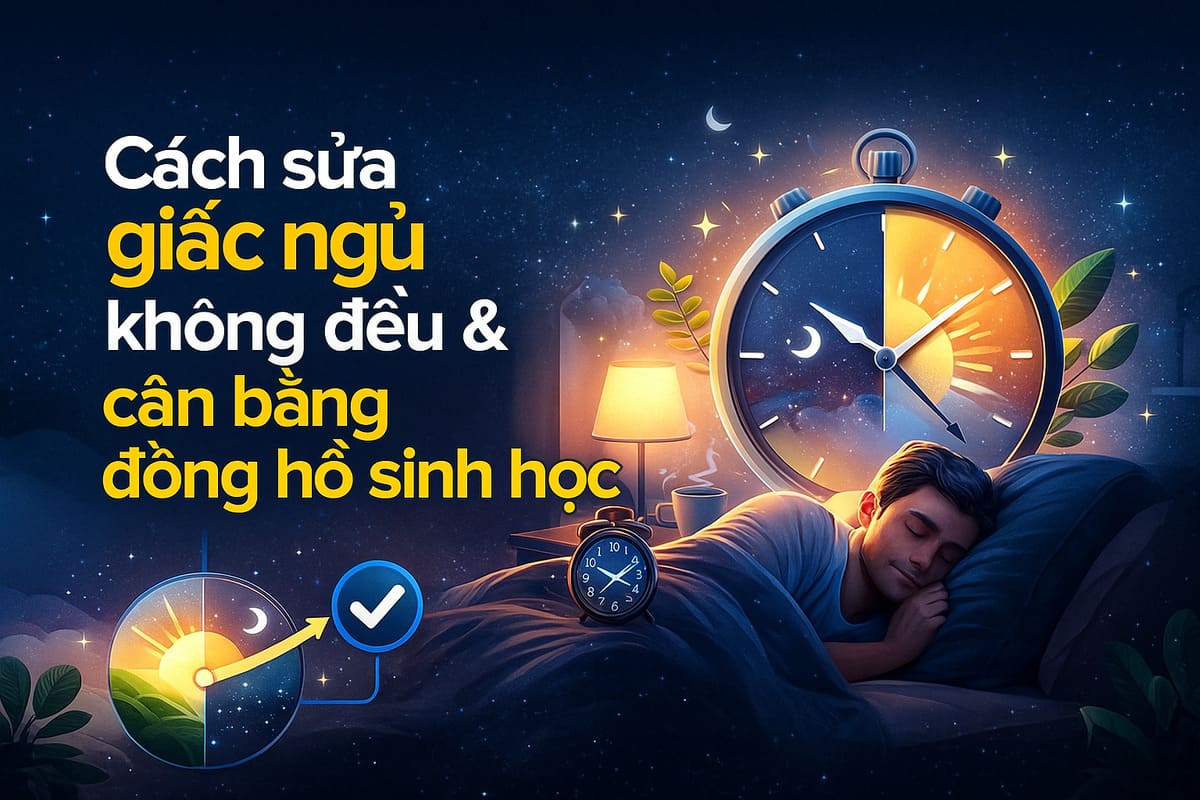12 Cách sửa giấc ngủ không đều & cân bằng đồng hồ sinh học