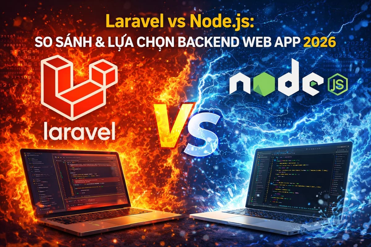 Laravel vs Node.js: So Sánh & Lựa Chọn Backend Web App 2026