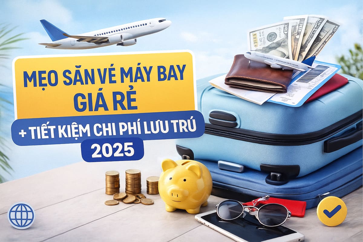 Mẹo Săn Vé Máy Bay Giá Rẻ & Cách Tiết Kiệm Chi Phí Lưu Trú Hiệu Quả