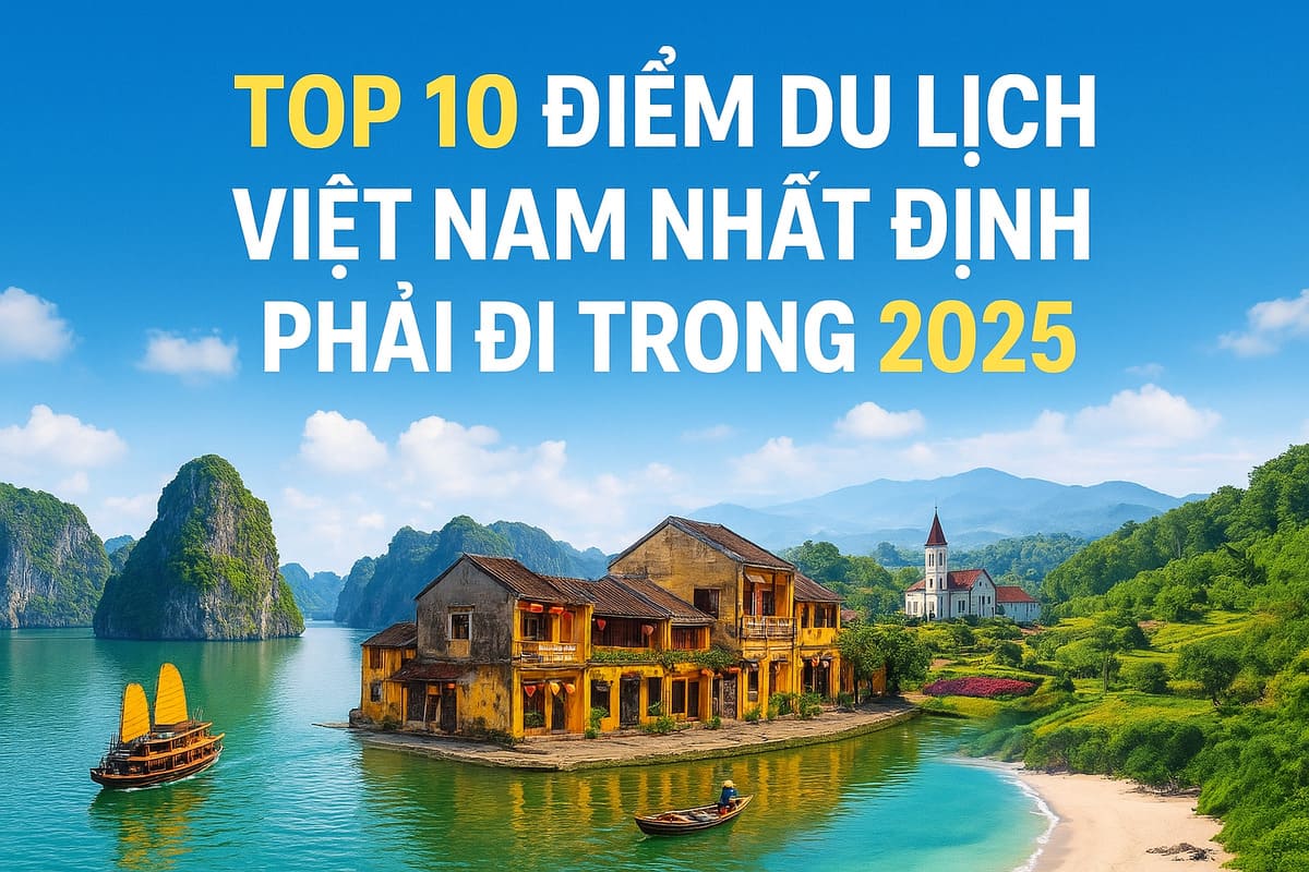 Top 10 điểm du lịch Việt Nam nhất định phải đi trong 2025