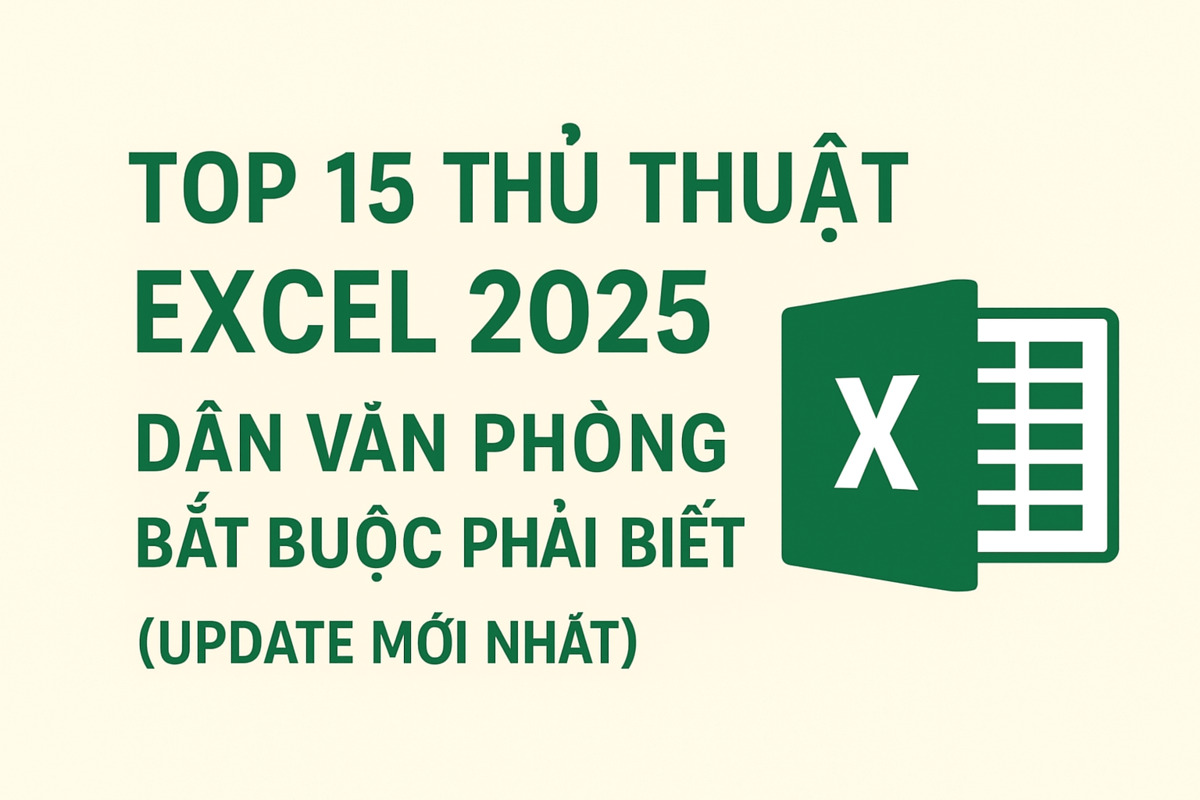 Top 15 Thủ Thuật Excel 2025 Dân Văn Phòng Bắt Buộc Phải Biết (Update Mới Nhất)
